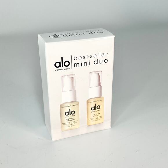 Alo Yoga Mini Glow Duo Magnesium Reset + Head-to-Toe Glow Oil Travel 2x .7oz NWT - Picture 1 of 6
